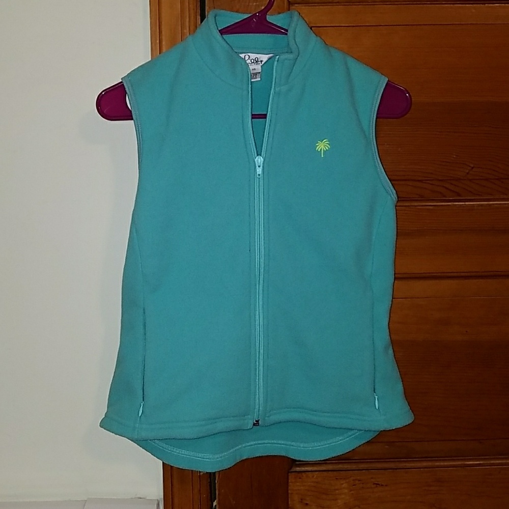 Sea foam blue Lilly Pulitzer fleece vest - XS